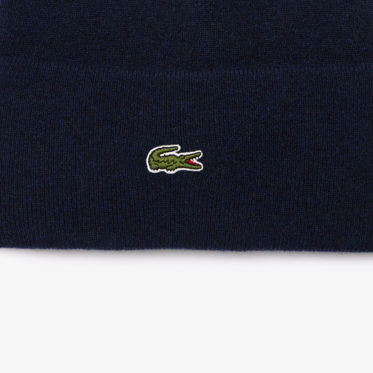 Шерстяная шапка Lacoste Unisex в рубчик