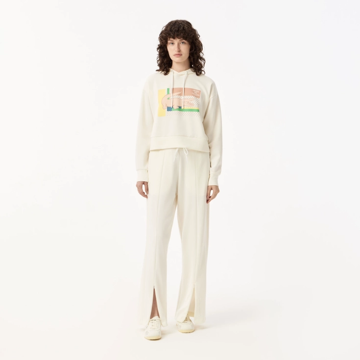 Женская короткая толстовка Lacoste с капюшоном