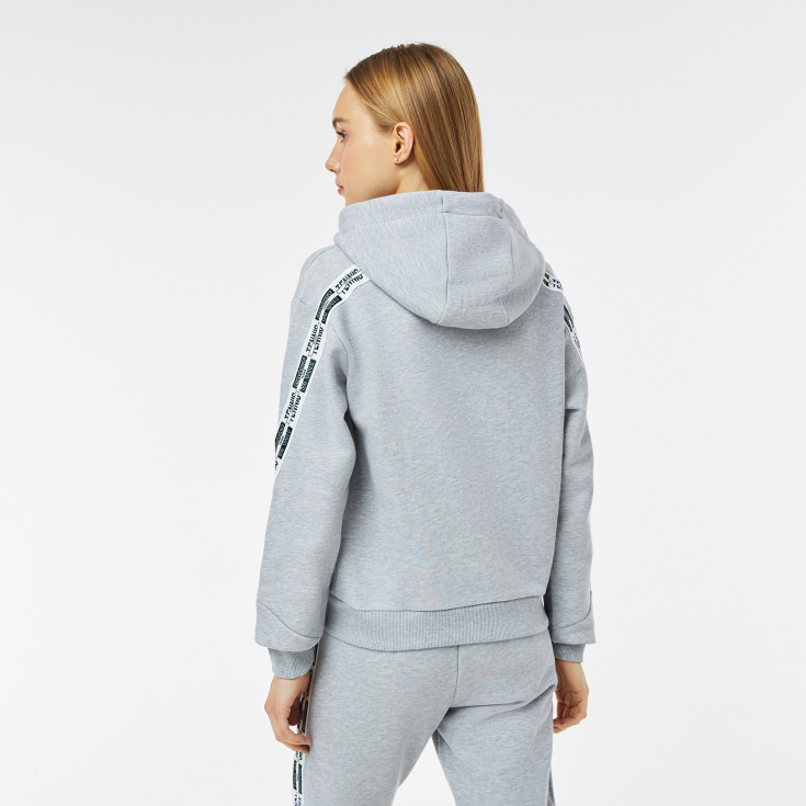 Женская толстовка Lacoste Crop Fit с капюшоном