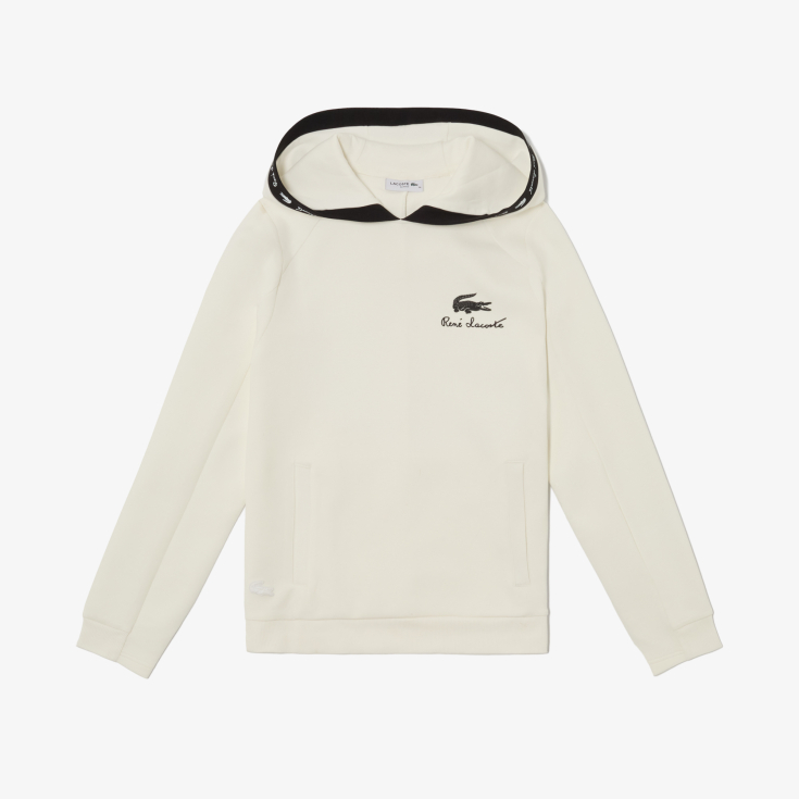 Женская хлопковая толстовка Lacoste с капюшоном