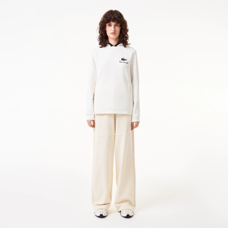 Женская хлопковая толстовка Lacoste с капюшоном