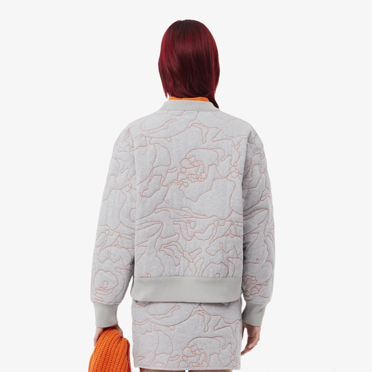 Женская двусторонняя толстовка Lacoste с вышивкой