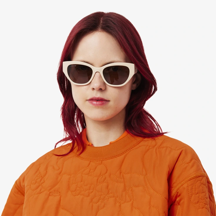 Женская двусторонняя толстовка Lacoste с вышивкой