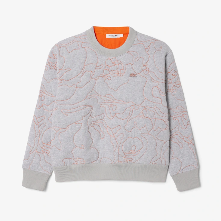 Женская двусторонняя толстовка Lacoste с вышивкой