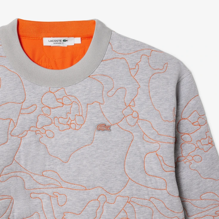 Женская двусторонняя толстовка Lacoste с вышивкой