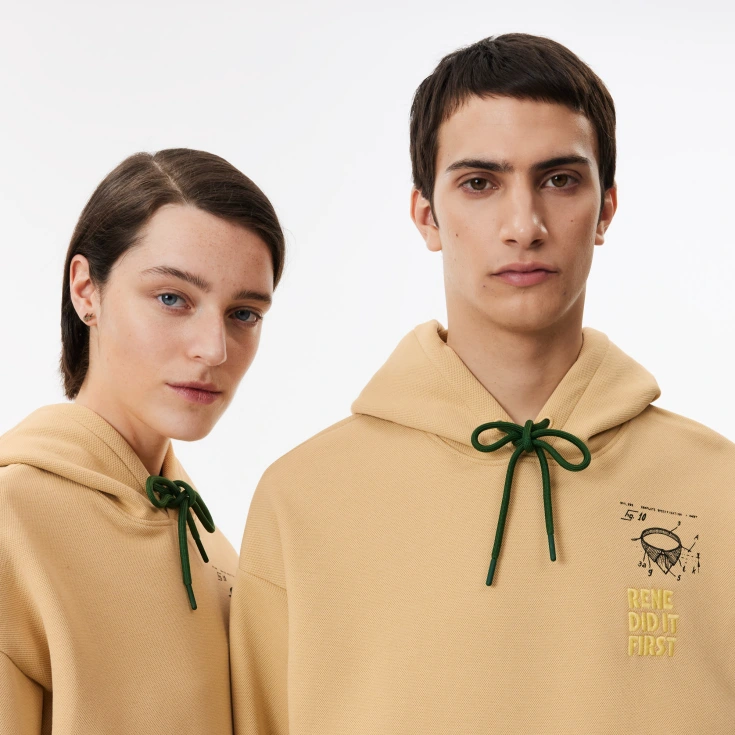 Хлопковое худи Lacoste Unisex с капюшоном