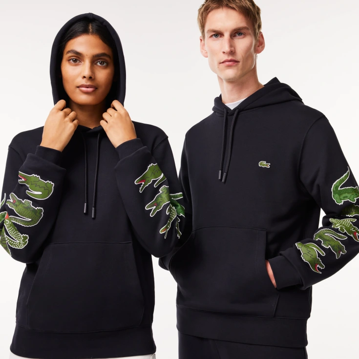 Хлопковое худи Lacoste Unisex с флисом