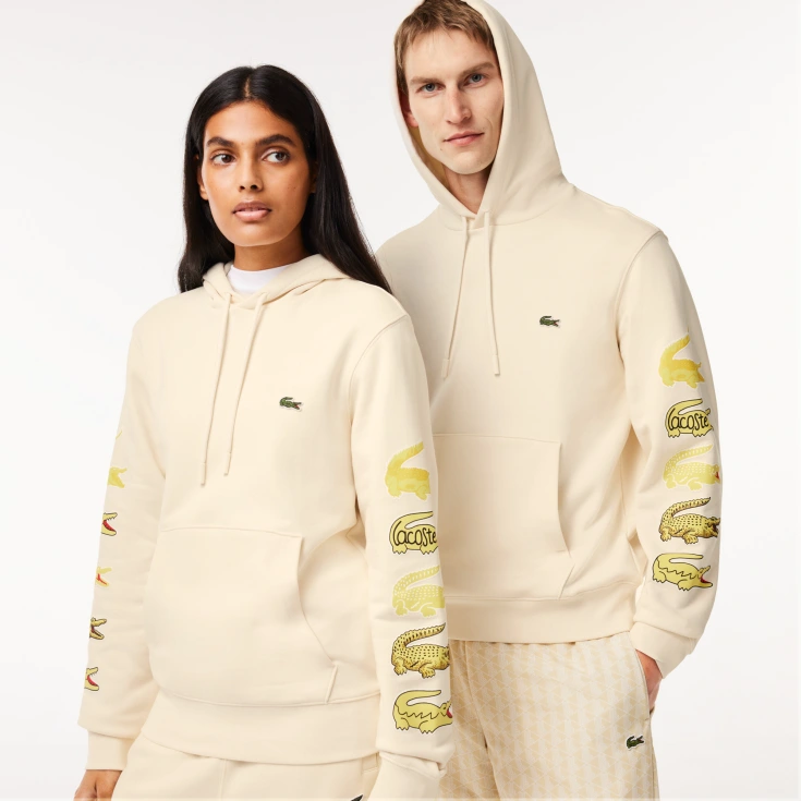 Хлопковое худи Lacoste Unisex с флисом