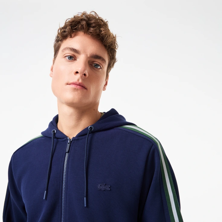 Мужская толстовка Lacoste с капюшоном на молнии