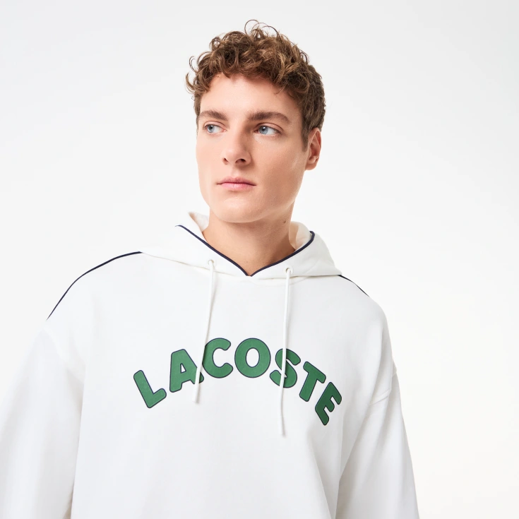 Мужская хлопковая толстовка Lacoste с капюшоном
