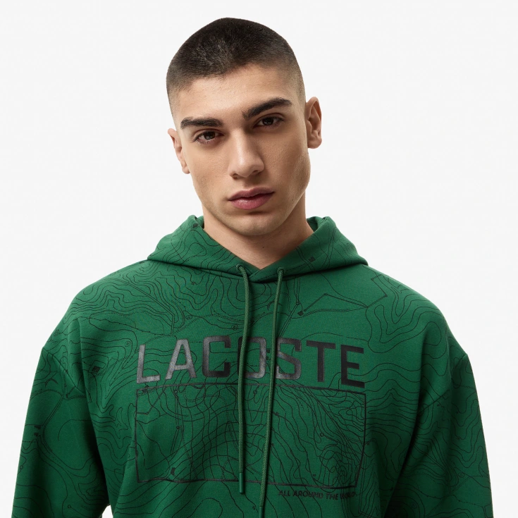 Мужской хлопковый свитшот Lacoste OVERSIZE FIT