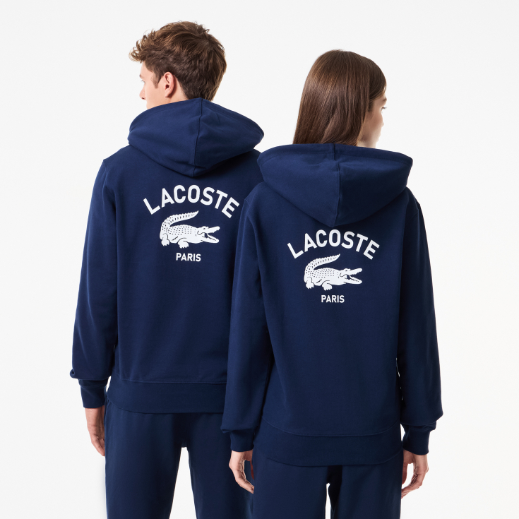 Хлопковая толстовка - худи Lacoste Unisex с капюшоном