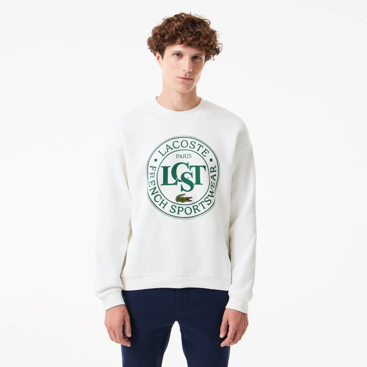 Мужской флисовый свитшот Lacoste Loose Fit