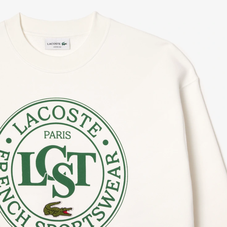 Мужской флисовый свитшот Lacoste Loose Fit