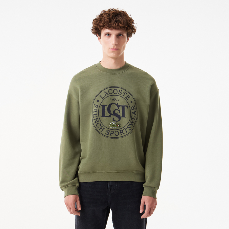 Мужской флисовый свитшот Lacoste Loose Fit