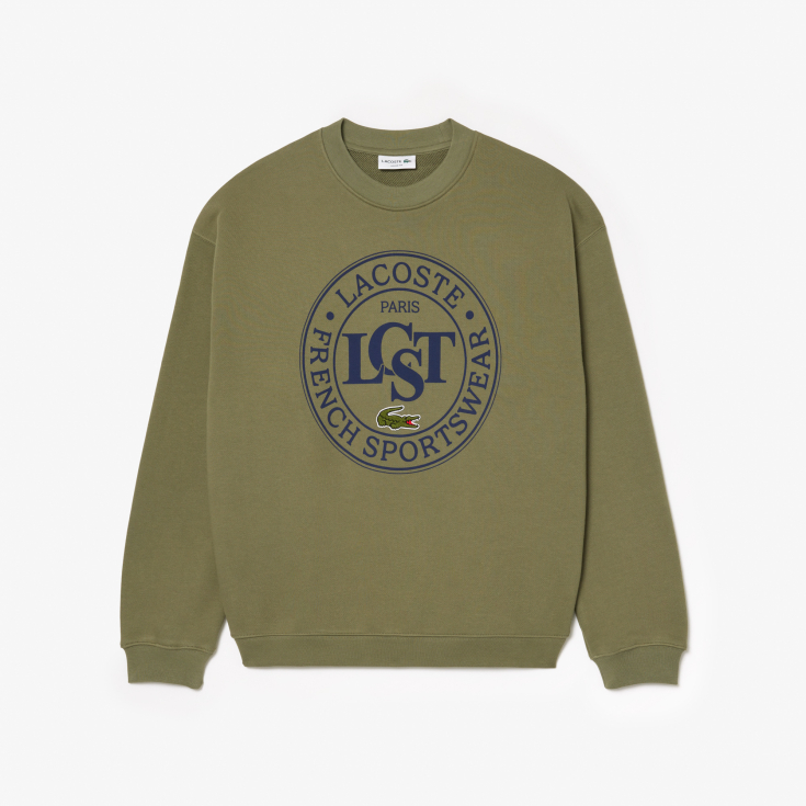 Мужской флисовый свитшот Lacoste Loose Fit