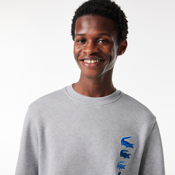 Мужской хлопковый свитшот Lacoste с флисом