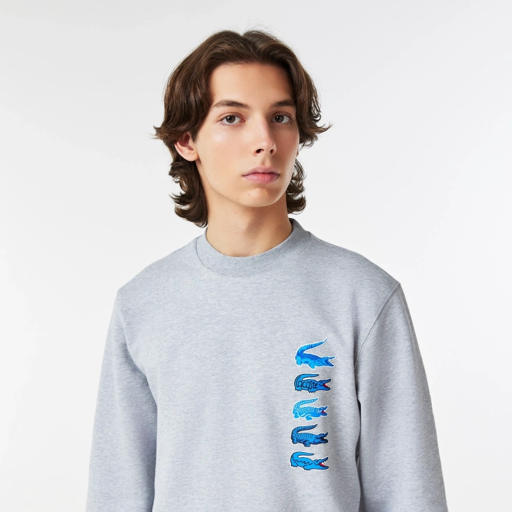 Мужской хлопковый свитшот Lacoste с флисом