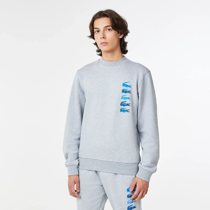 Мужской хлопковый свитшот Lacoste с флисом