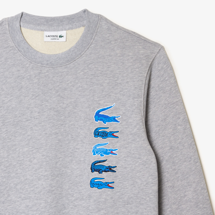 Мужской хлопковый свитшот Lacoste с флисом