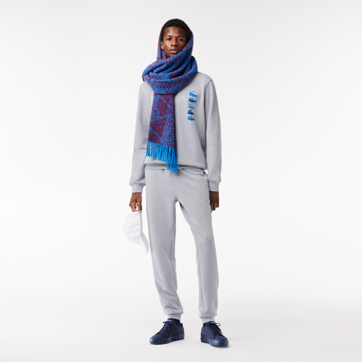 Мужской хлопковый свитшот Lacoste с флисом