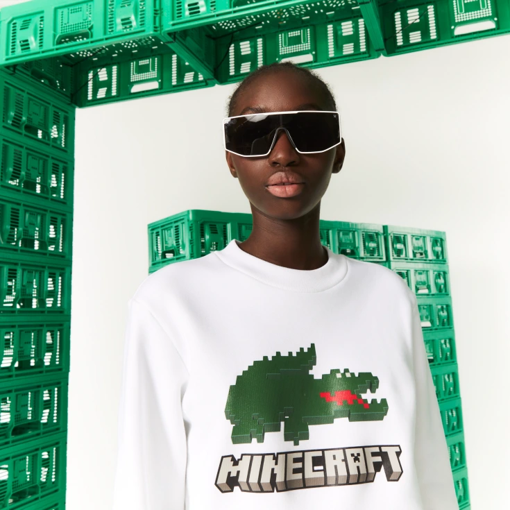 Хлопковый свитшот Lacoste x Minecraft Unisex