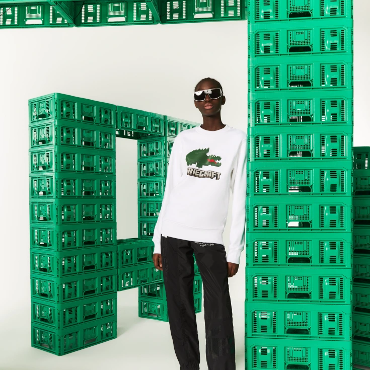 Хлопковый свитшот Lacoste x Minecraft Unisex