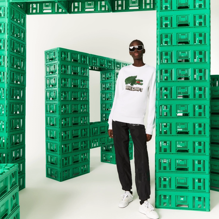 Хлопковый свитшот Lacoste x Minecraft Unisex