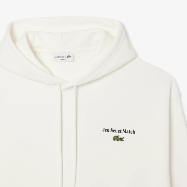 Мужская флисовая толстовка-худи Lacoste Loose Fit