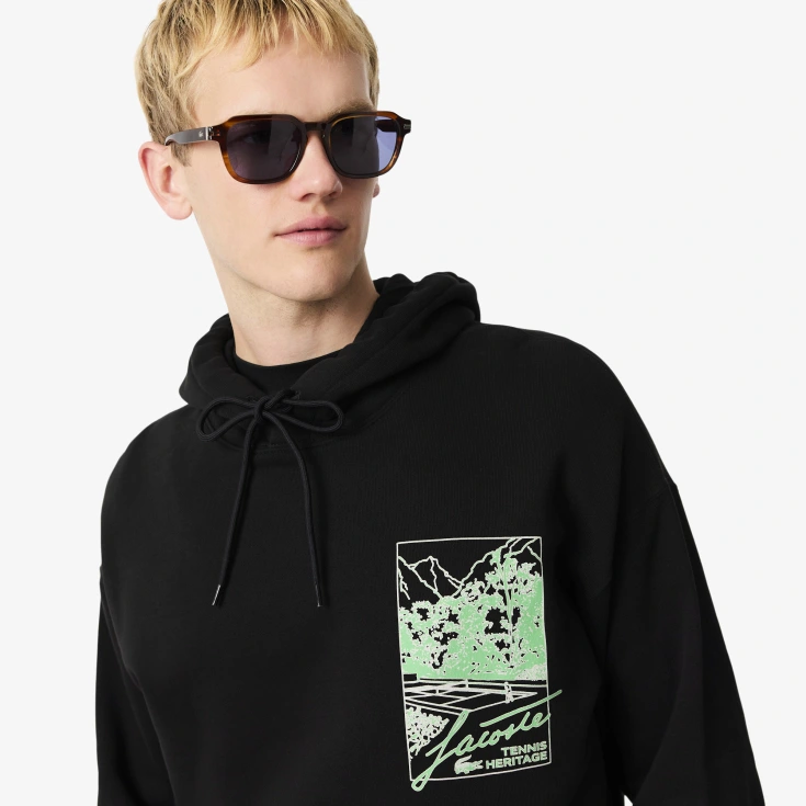 Мужской хлопковый свитшот Lacoste Loose Fit