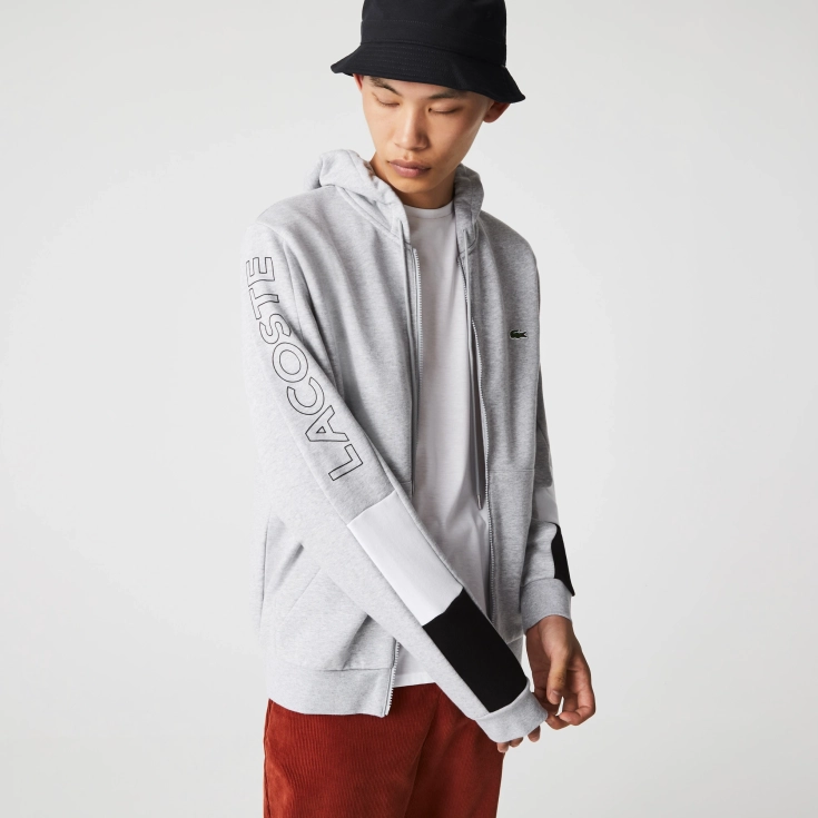 Мужская флисовая толстовка Lacoste на молнии