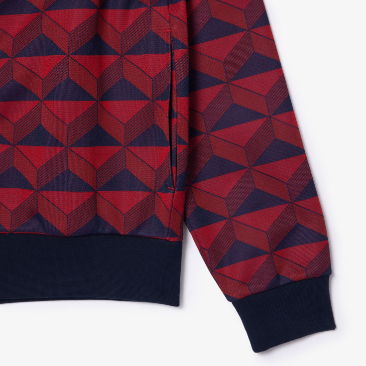 Жаккардовая толстовка Lacoste Unisex на молнии