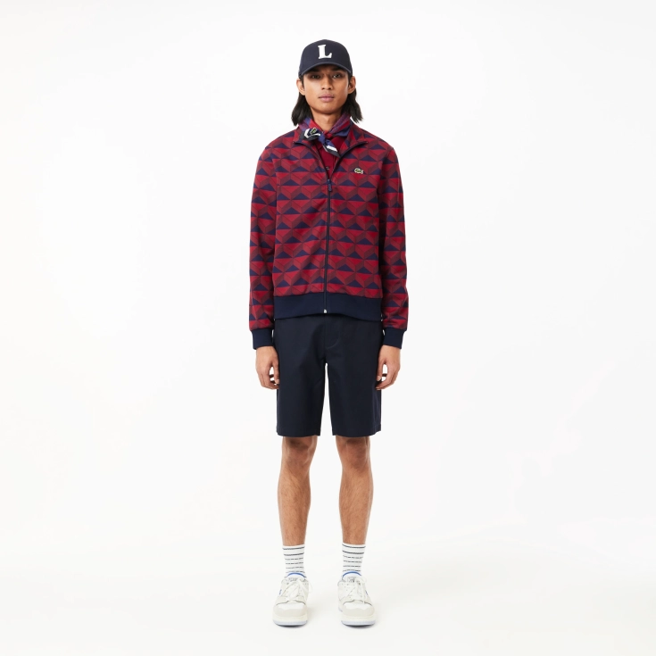 Жаккардовая толстовка Lacoste Unisex на молнии