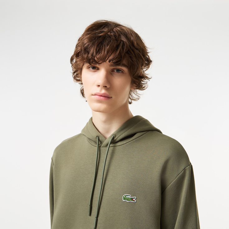 Мужская толстовка - худи  Lacoste Classic Fit из органического хлопка
