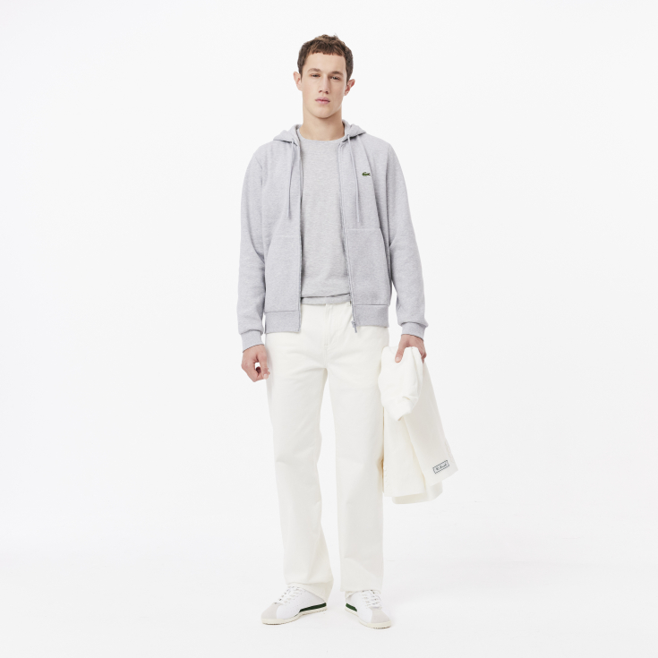 Мужская флисовая толстовка Lacoste на молнии