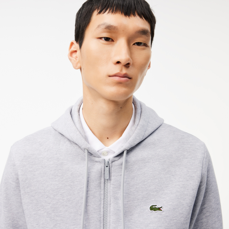 Мужская флисовая толстовка Lacoste на молнии