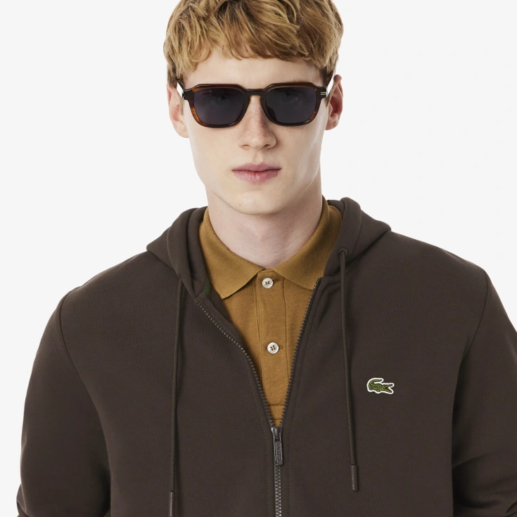Мужская флисовая толстовка Lacoste на молнии