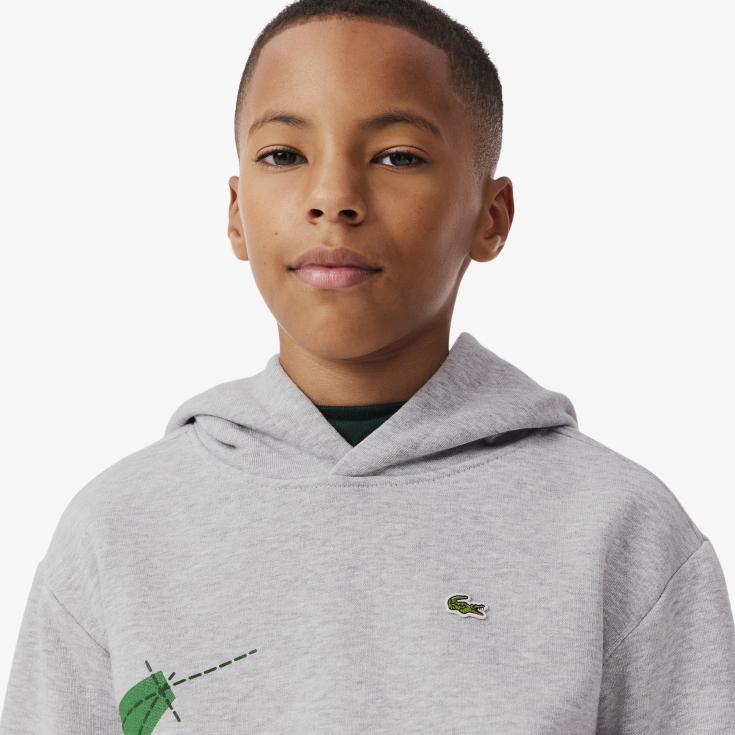 Детская флисовая толстовка Lacoste с капюшоном