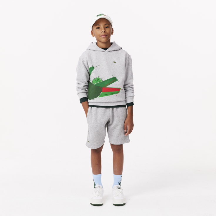 Детская флисовая толстовка Lacoste с капюшоном