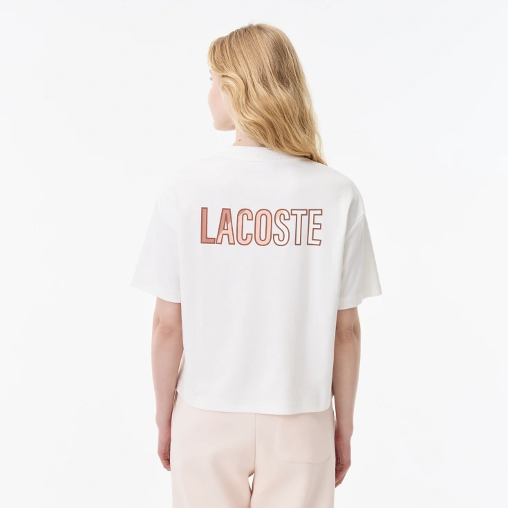 Женская футболка Lacoste из хлопка