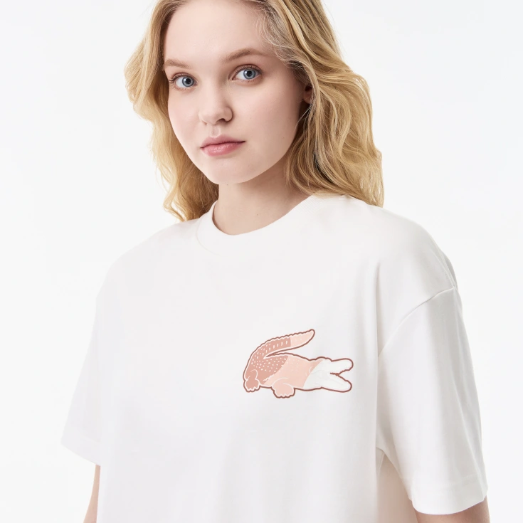 Женская футболка Lacoste из хлопка