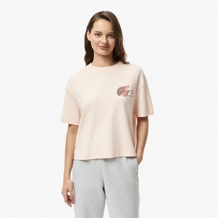 Женская футболка Lacoste из хлопка