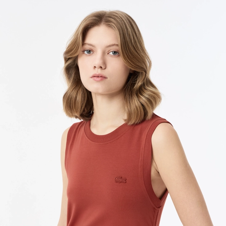Женский топ Lacoste из эластичного хлопка