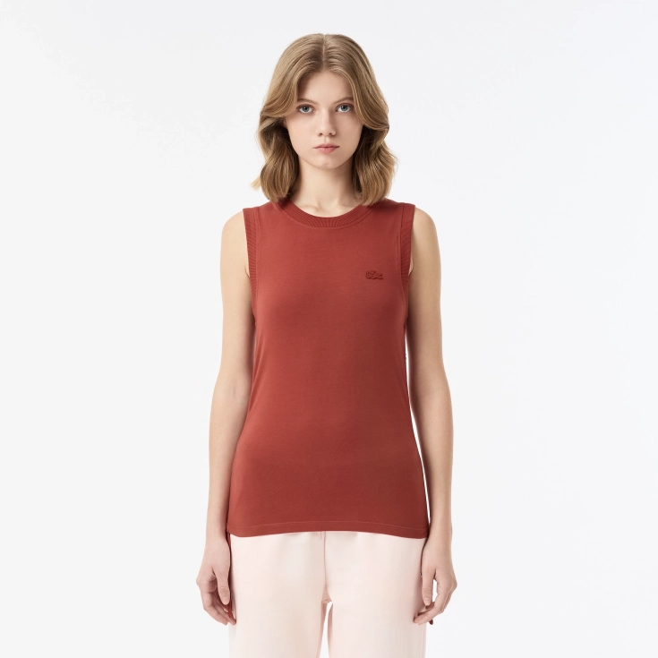 Женский топ Lacoste из эластичного хлопка