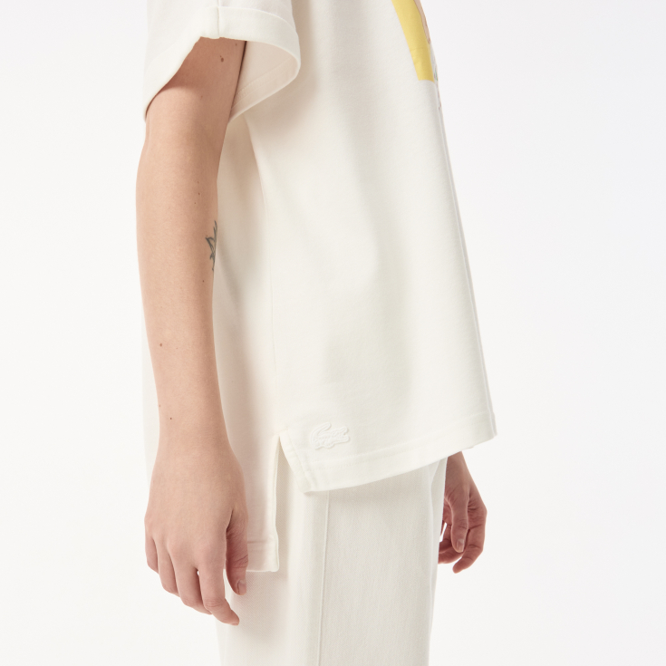 Женская Футболка Lacoste из хлопка