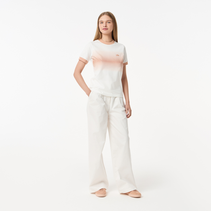 Женская футболка Lacoste из хлопка