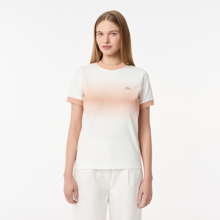 Женская футболка Lacoste из хлопка