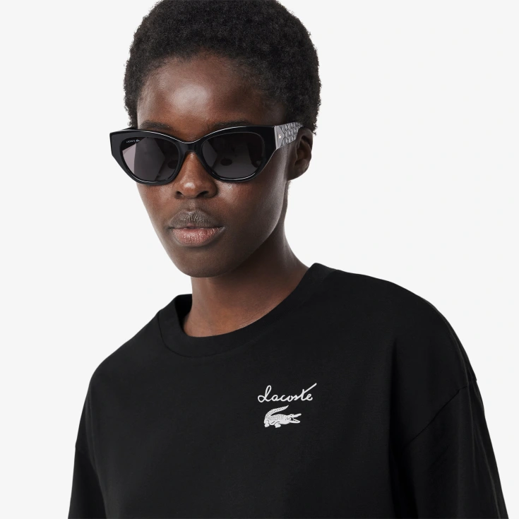 Женская футболка Lacoste из хлопка