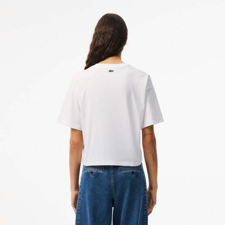Женская футболка Lacoste из хлопка