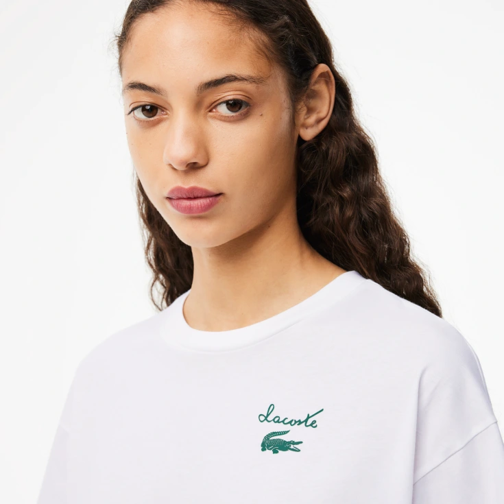 Женская футболка Lacoste из хлопка